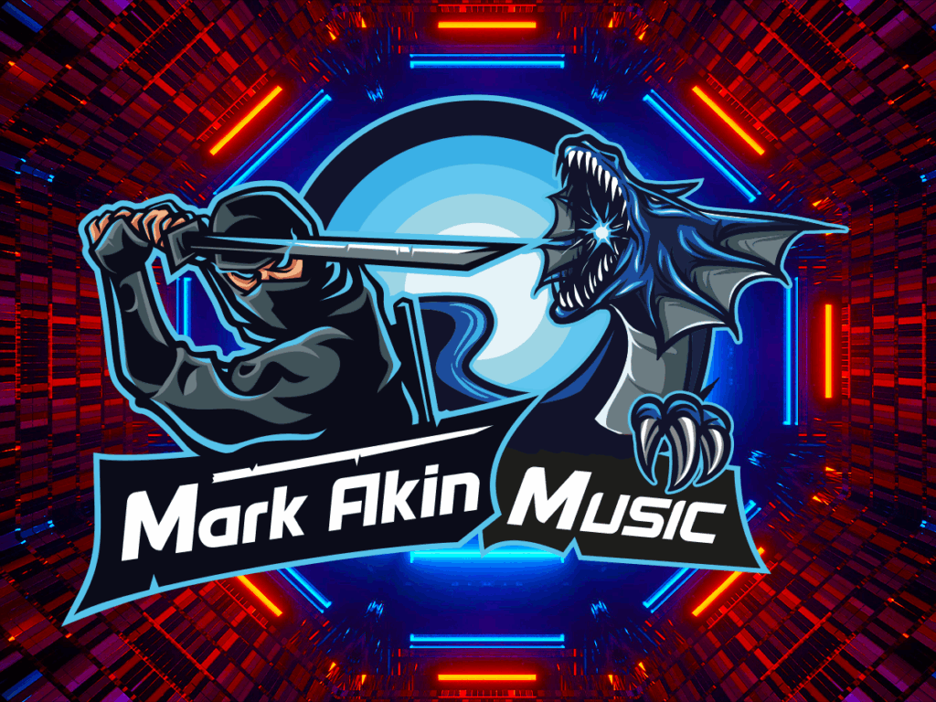 Mark Akin Music Sci Fi Ninja Dragon logo